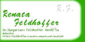 renata feldhoffer business card